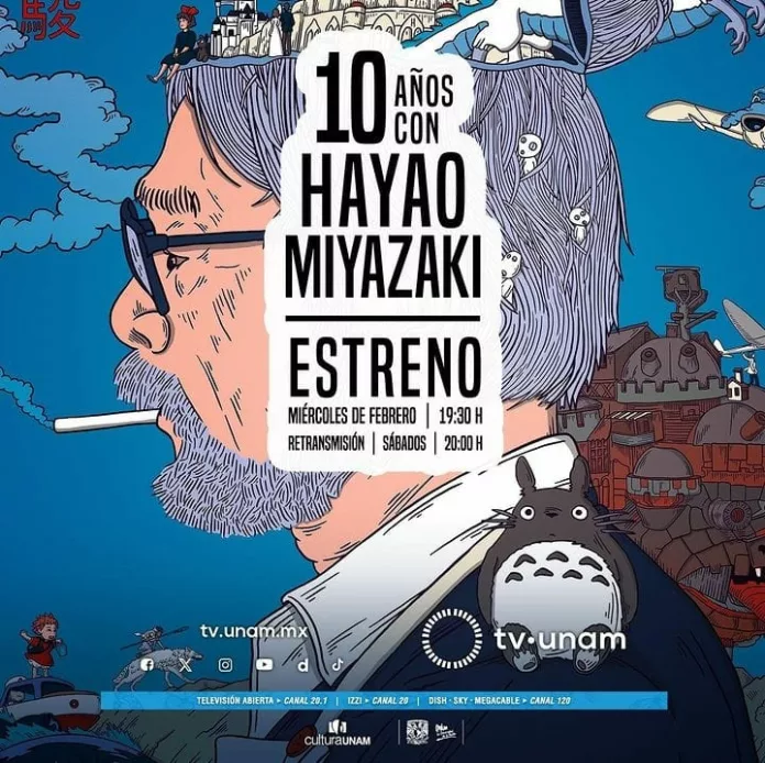 UNAM TV rinde homenaje a Hayao Miyazaki con el estreno de “10 años con Hayao Miyazaki”