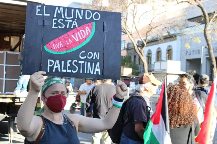 Manifestantes en Ciudad de México Exigen Cese de Relaciones con Israel en Apoyo a Palestina