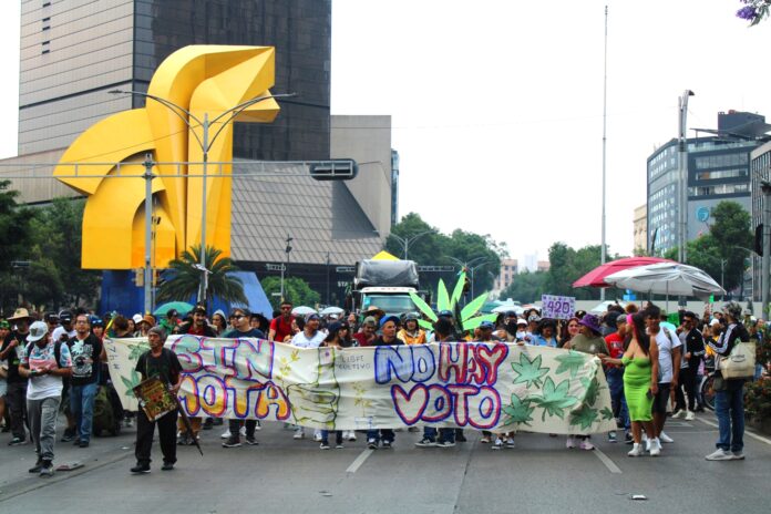 Fotografía por Astrid Salgado. Marcha XXIV por la legalización de la Marihuana.