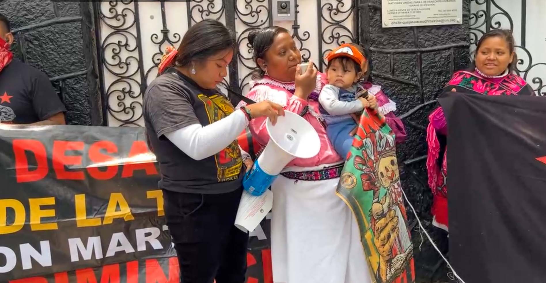 La Comunidad Indígena Otomí evidenció ante la Oficina del Alto Comisionado de las Naciones Unidas en México la discriminación estatal y federal, así como la demanda a un acceso inmediato a la electricidad para la Casa de los Pueblos "Samir Flores Soberanes".