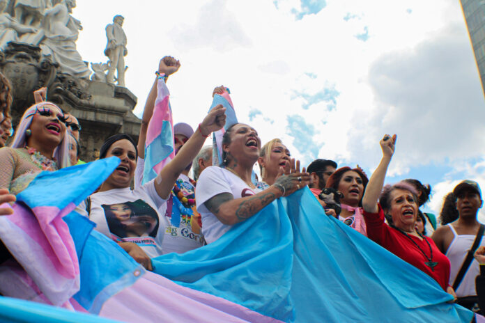 Con banderas en alto, comunidad trans al grito de 