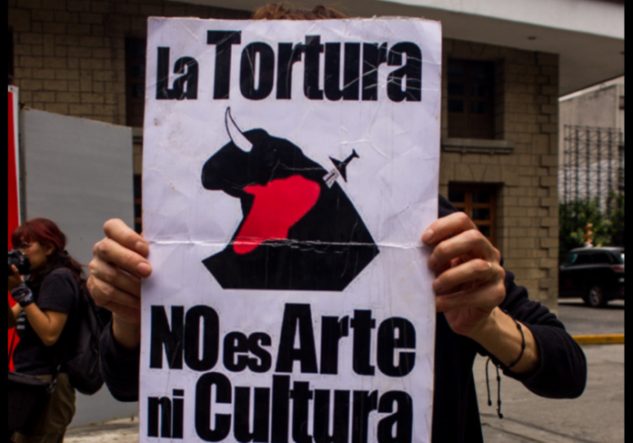 Cultura sin tortura, no a las corridas de toros