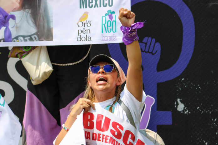 Colectivas Mujeres Sobrevivientes de Tentativa de Feminicidio se concentraron en la Glorieta de las Mujeres que Luchan, para después marchar hacia el Senado de la República, con el fin de exigir justicia y el seguimiento a la “Ley Oropéndola”.