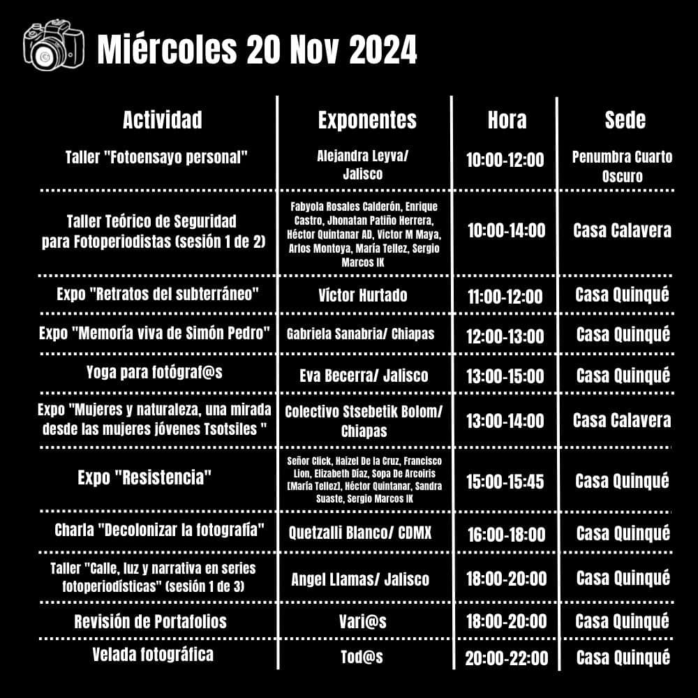 Se llevará a cabo el Encuentro Fotográfico México 2024 en Guadalajara del martes 19 al sábado 23 de noviembre. Un evento independiente que busca visibilizar y apoyar la creación autogestiva.