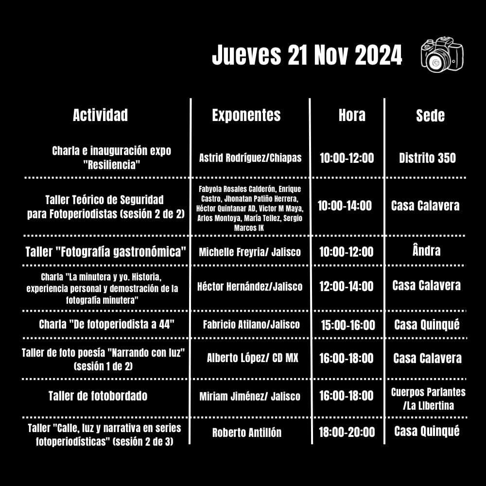 Se llevará a cabo el Encuentro Fotográfico México 2024 en Guadalajara del martes 19 al sábado 23 de noviembre. Un evento independiente que busca visibilizar y apoyar la creación autogestiva.