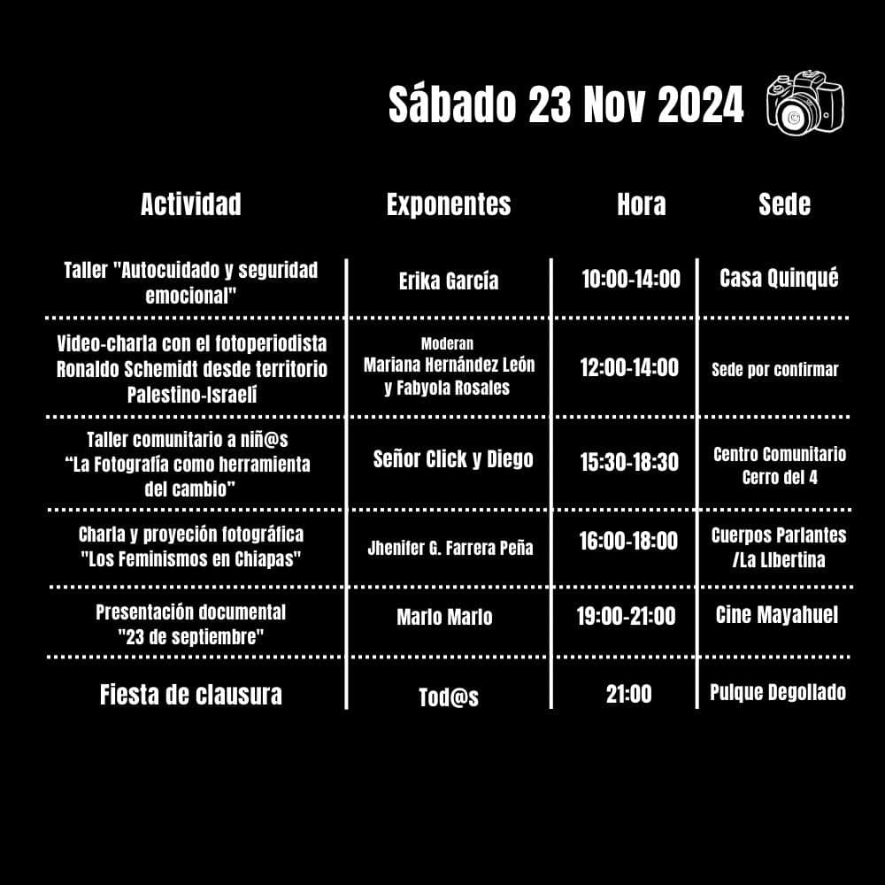 Se llevará a cabo el Encuentro Fotográfico México 2024 en Guadalajara del martes 19 al sábado 23 de noviembre. Un evento independiente que busca visibilizar y apoyar la creación autogestiva.