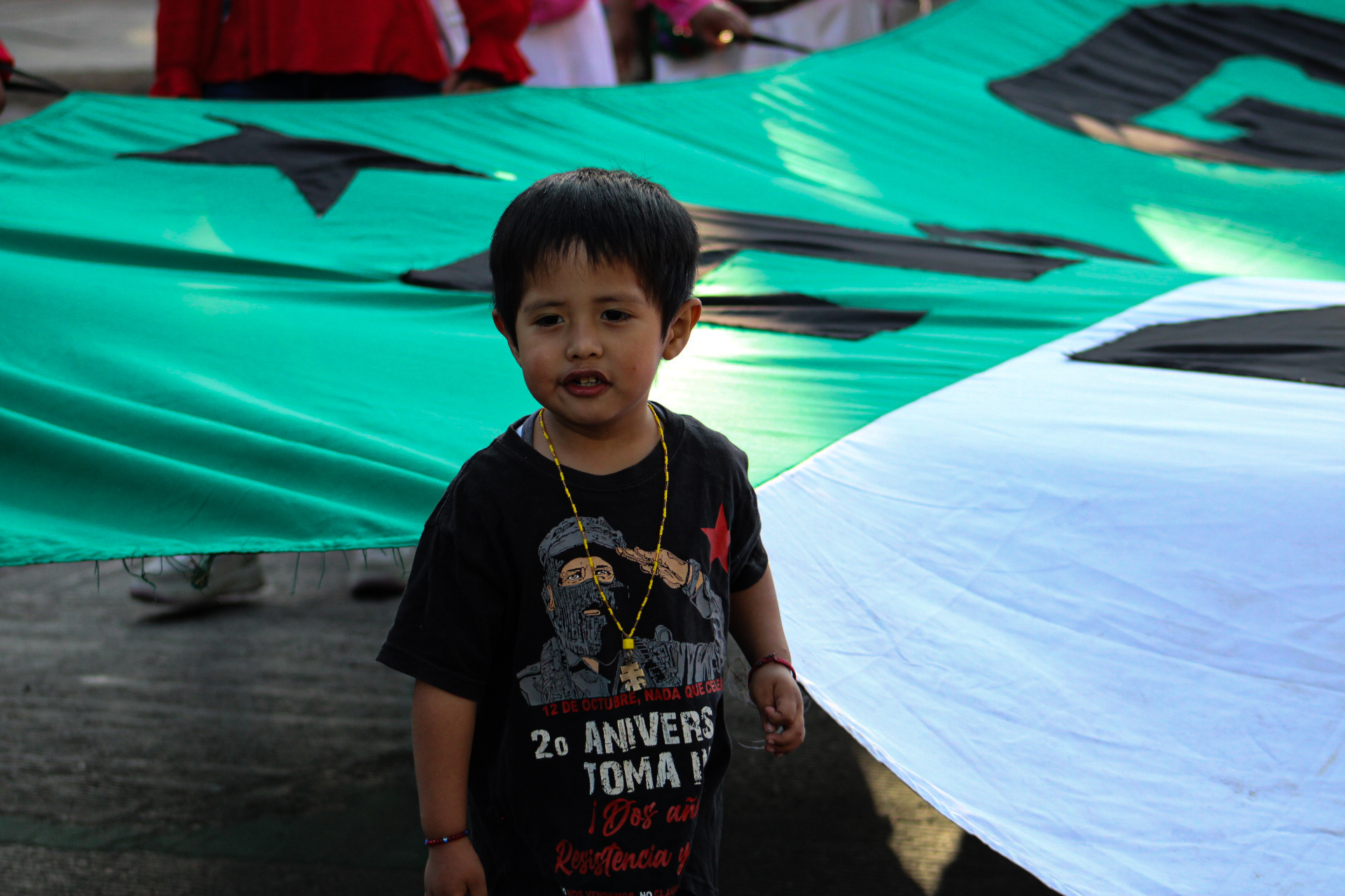 Se llevó a cabo una marcha y un mitin de denuncia contra la violencia hacia los pueblos zapatistas, para exigir justicia y un alto a la guerra contra el EZLN.