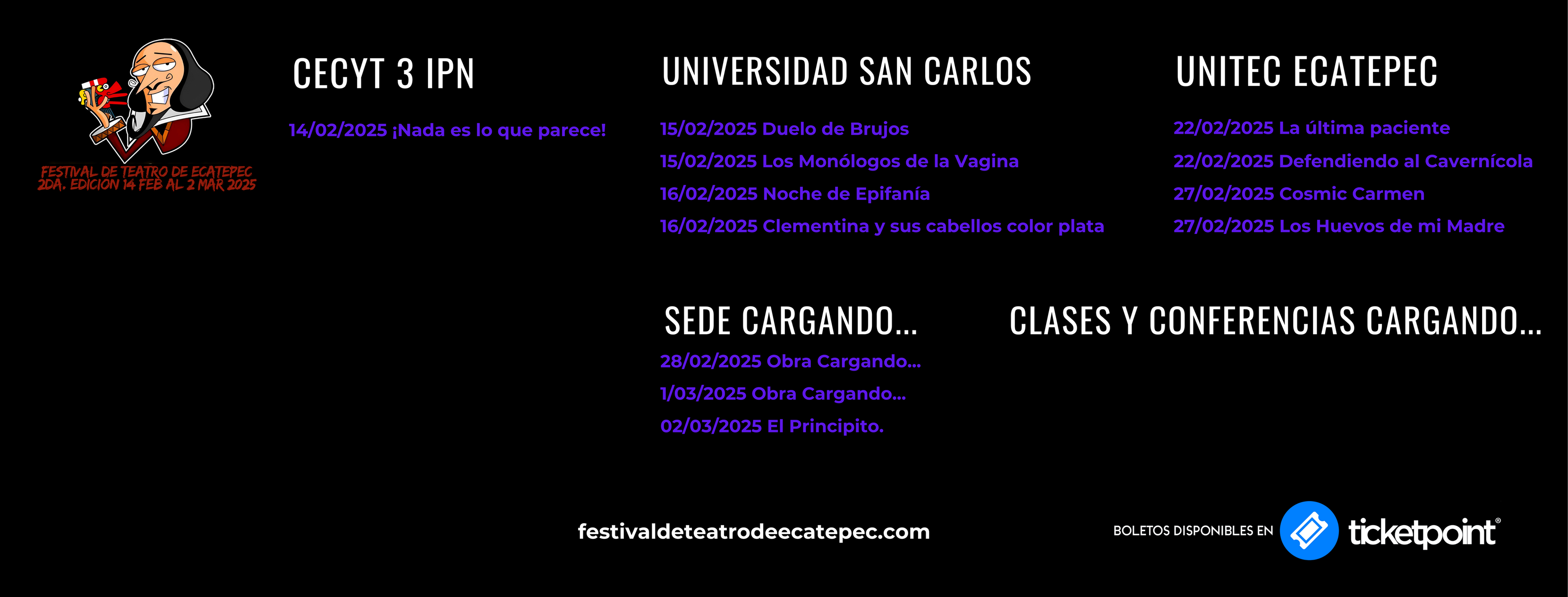 Del 14 de febrero al 2 de marzo del 2025 se llevará a cabo el Festival de Teatro Ecatepec. Un evento que busca romper con el estigma que se tiene sobre la delincuencia y que busca visibilizar la riqueza cultural y artística de Ecatepec.