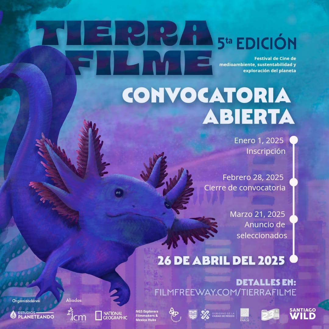 Estudios Planeteando abre inscripción al Festival de Cine Ambiental TierraFilme 2025, con el fin de buscar cortometrajes de ficción que inspiren a la acción y ofrezcan una perspectiva exclusiva y poderosa sobre el planeta. 