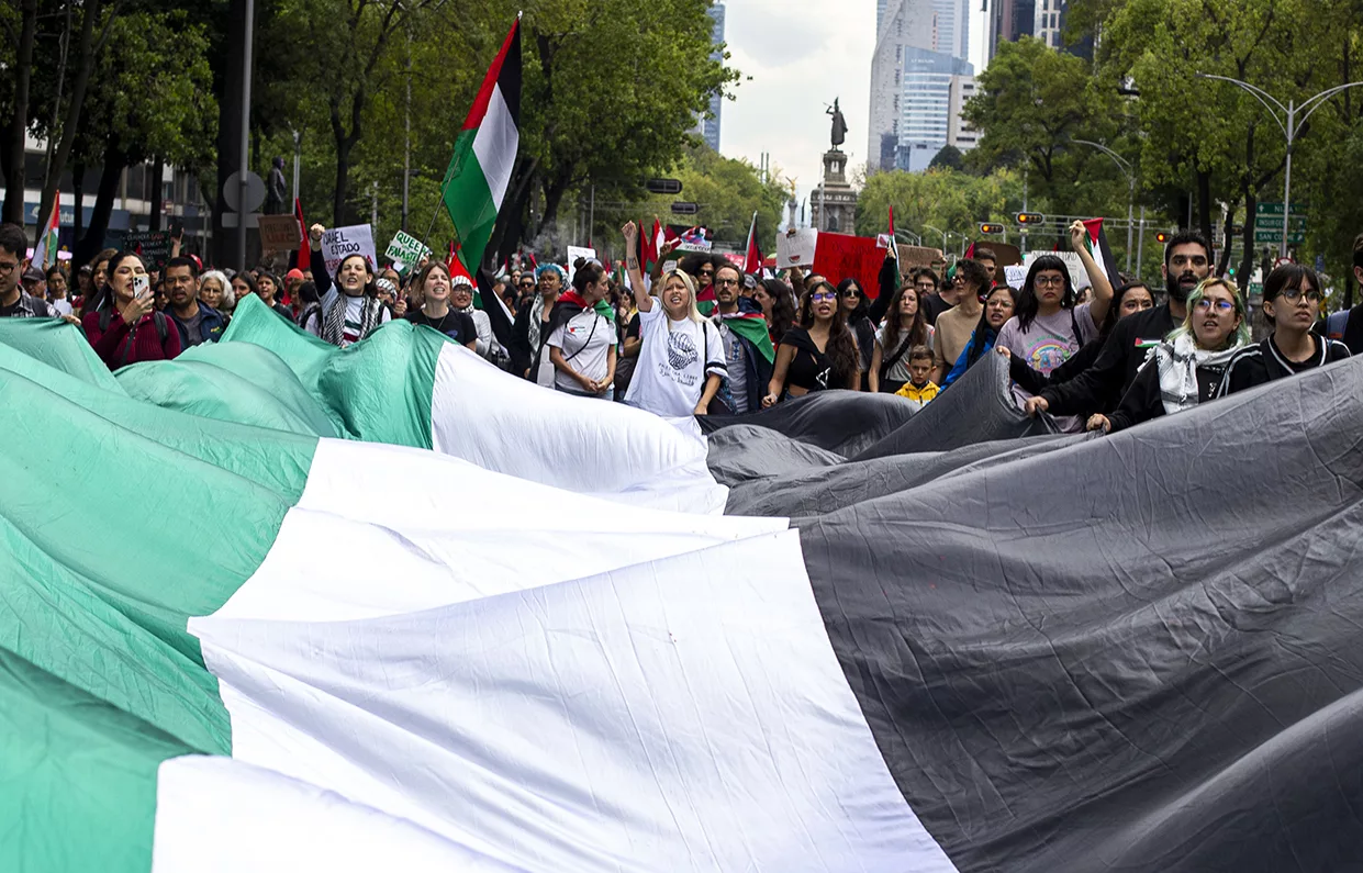 Cientos marchan en CDMX por Palestina Libre y exigen al gobierno mexicano romper relaciones con Israel